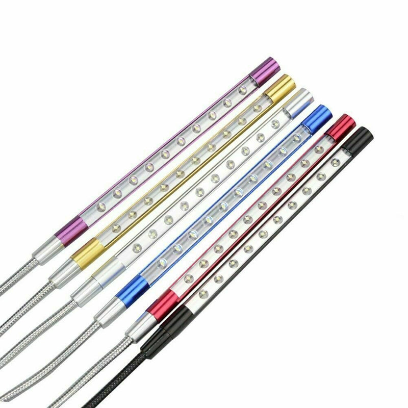 Mini 10 LEDs USB Light Flexible Metal LED Lamp Book Reading Light For PC/La Q7D1