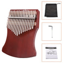 Portable 17-Key Mahogany Veneer Kalimba Thumb Piano Mbira Sanza (Coffee) Newly