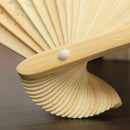 White Folding Elegant Paper Hand Fan Wedding Gastges
