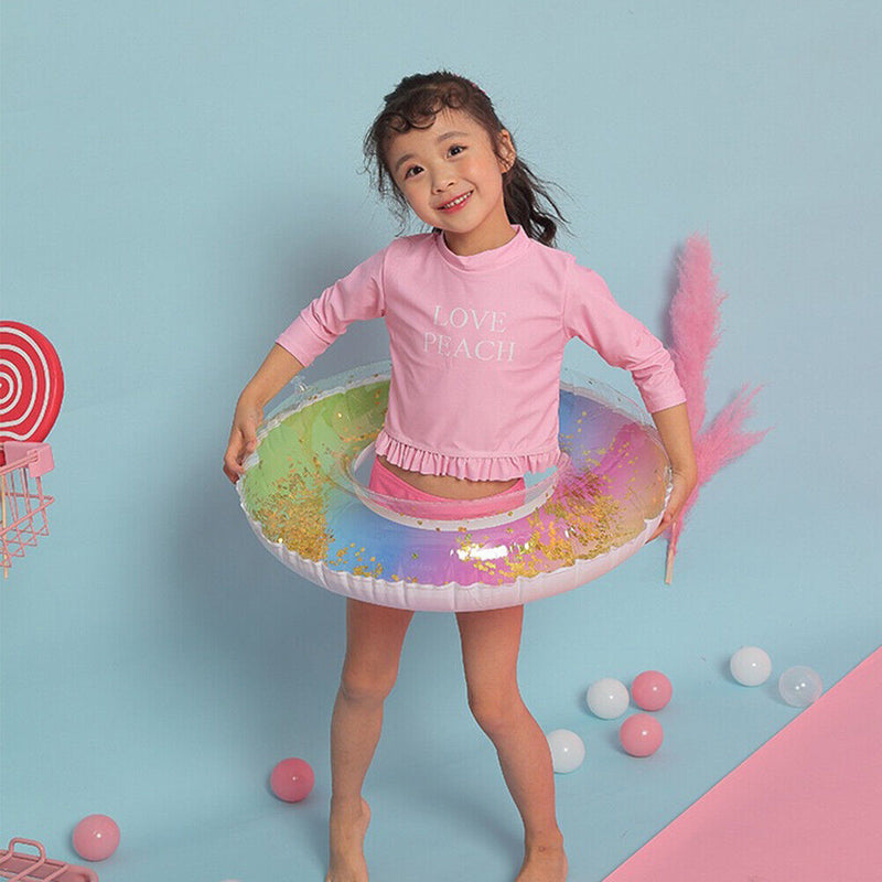 Inflatable Swimming Sequins Rings Float Water Pool Party Swim Circle (70) Newly