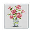 11CT Stamped Cross Stitch Kits DIY Flowers Needlework Craft Decor (M0099) Newly