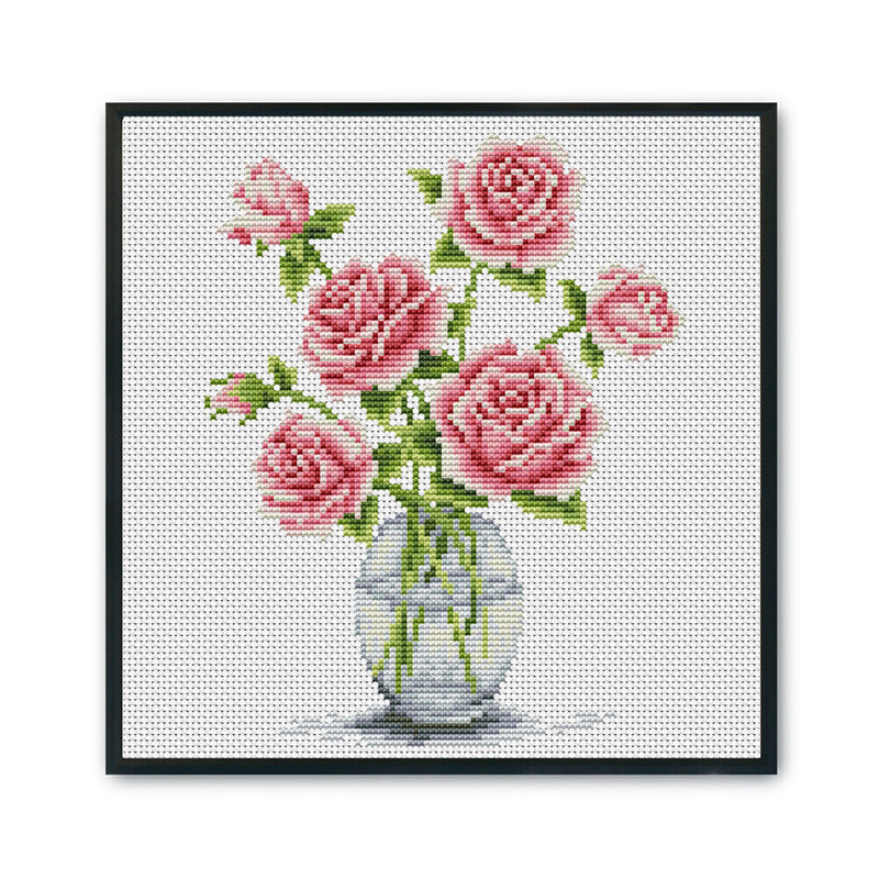 11CT Stamped Cross Stitch Kits DIY Flowers Needlework Craft Decor (M0099) Newly