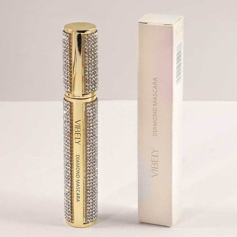 4D Flash Diamond Mascara Waterproof Silk Fiber Thick Lasting Lengthening P0P7