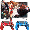 2PCS Red & Blue Silicone Soft Skin Case Cover Protector & 4Pcs Joystick T