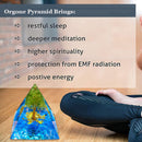 Orgonite Pyramid Amethyst Peridot Crystal Energy Purify Mind Crafts (C) Newly