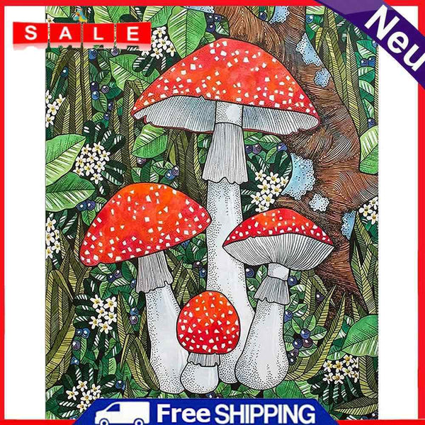 Diamond Painting DIY Poisonous Mushrooms Full Round Diamond Rhinestone Set