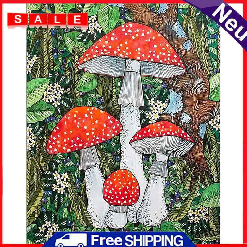 Diamond Painting DIY Poisonous Mushrooms Full Round Diamond Rhinestone Set