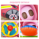 Car Shape Inflatable Swimming Ring Floating Ring with Steering Wheel (Pink)