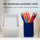 Silicone Concrete Candle Mold Geometric DIY Storage Pen Holder Mould (A) Newly