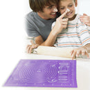Rolling Dough Baking Mat Silicone Pizza Cake Maker Pad (Purple 40x50cm) Newly