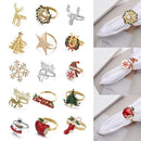 Tree Santa Claus Napkin Ring Mouth Ring Christmas Supplies Table Decoration