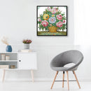 Flower Series 14CT2 Stamped Cross Stitch Kits Crafts DIY Needlework Embroider