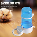 Small Pet Guinea Pig Food Dish Bowl Squirrel Automatic Feeder (Blue) Newly