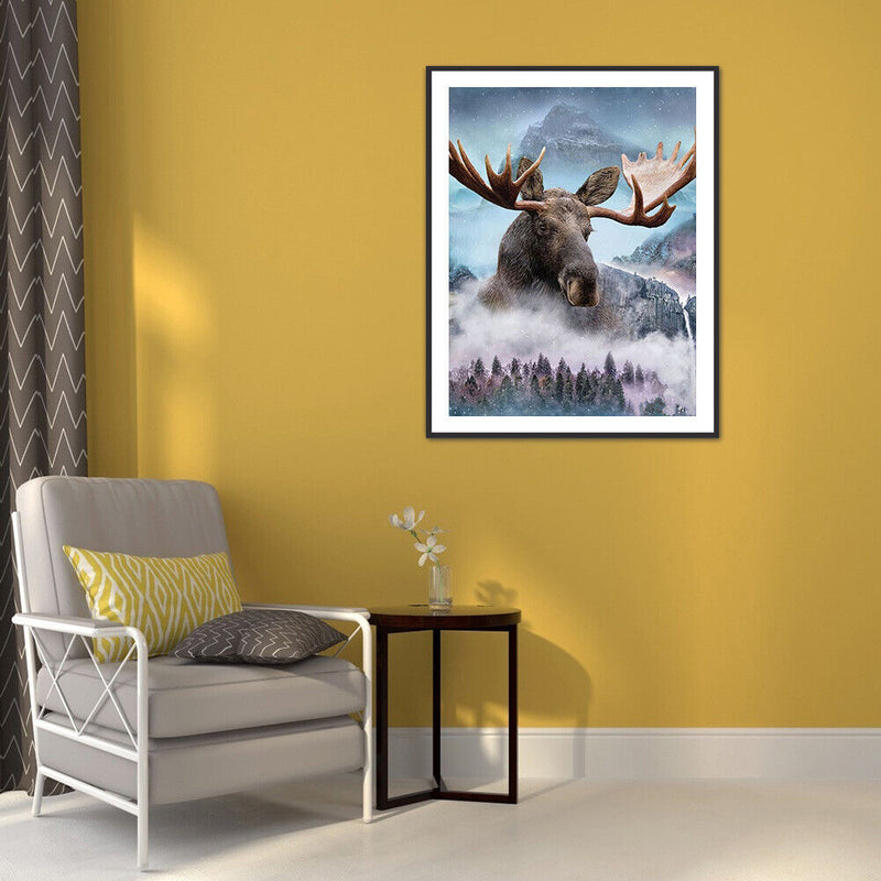 5D DIY Diamond Painting Misty Hippo Full Round Drill Mosaic Picture Wall Art Kit