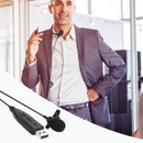 USB Microphone Lavalier Mic Handsfree Condenser Shirt Necklace Clip-on Lapel Mic