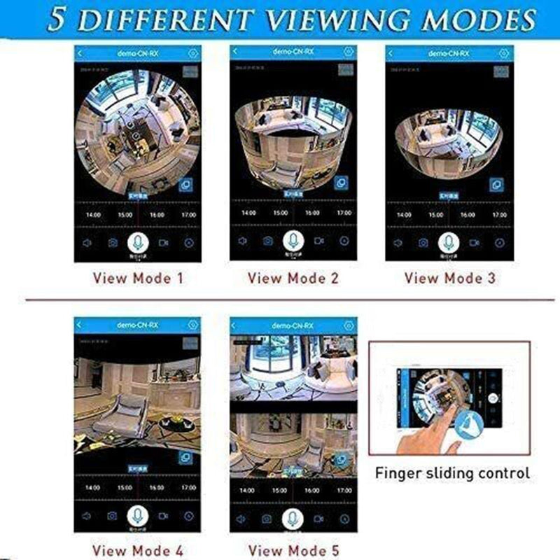 Wireless Wi-Fi Home IR Smart IP E27 1080P Light Bulb Camera 360°