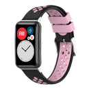 Silicone Smart Watch Band Wrist Strap for Huawei Watch Fit (Black Pink) Newly