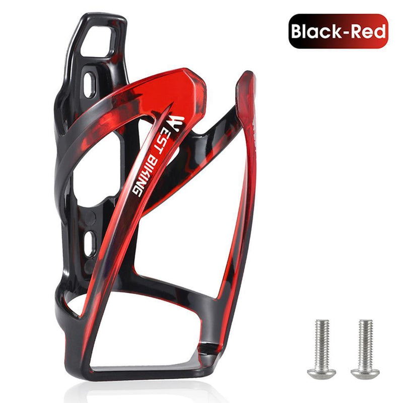WEST BIKING Water Bottle Holder MTB Road Bike Kettle Cage (Black Red)