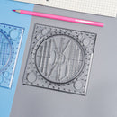 Multi-function Rotating Drawing Template Art Design Construction Geometry Ruler