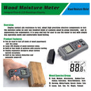 EMT01 Wood Moisture Meter Digital LCD 0-99.9% Two Pins Timber Hygrometer Newly