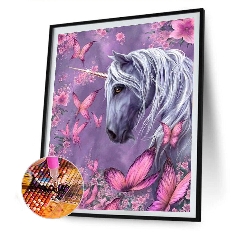 5D Diamond Painting Butterfly Horse Full Round Drill DIY Crafts Mosaic Pictures
