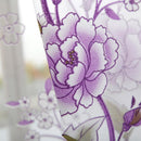Peony Curtain Living Room Bedroom Home Door Window Curtain (Purple) Newly
