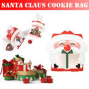 8pcs Santa Claus Cookie Bag Nougat Candy Paper Card Decoration Kids Gift,`