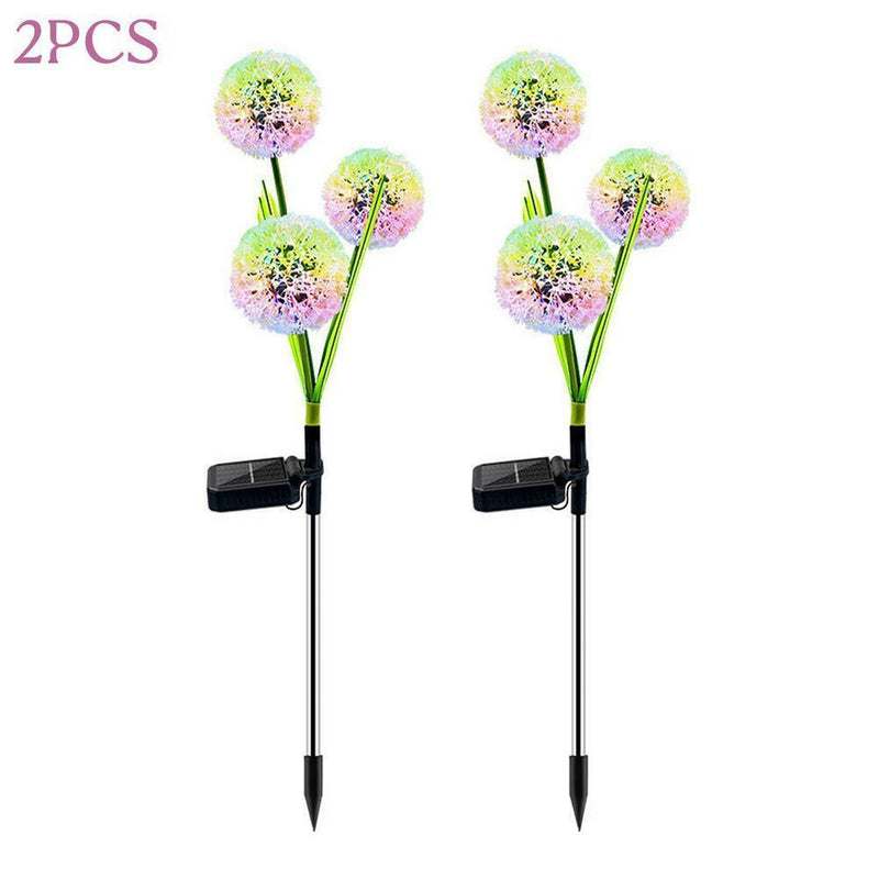 Solar Lights Outdoor Garden Lamp Decorative 2 Pack Solar Dandelion Garden