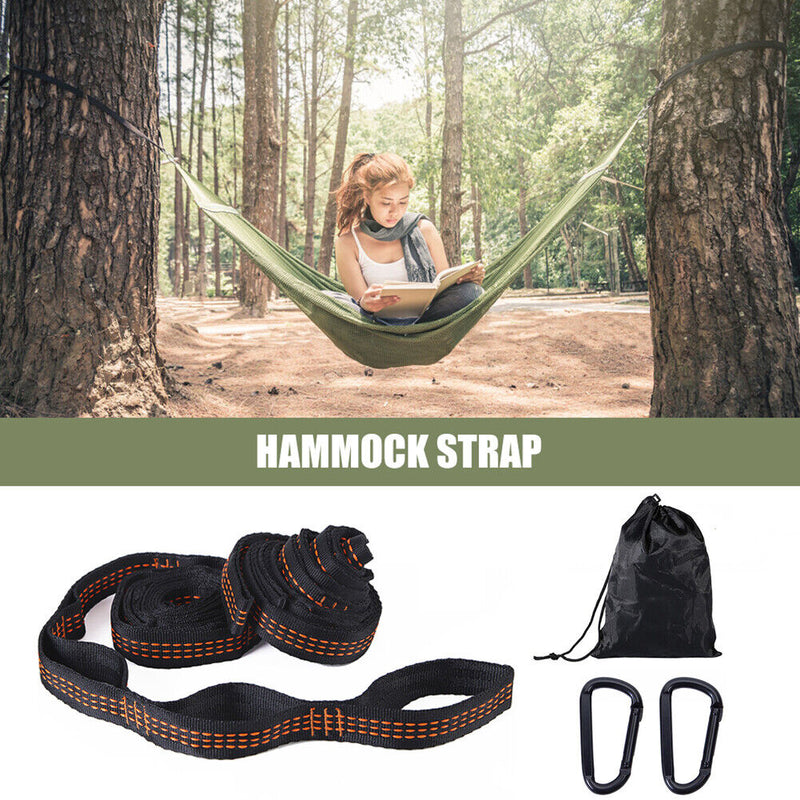 Outdoor Camping Hiking Hammock Straps High Strength Hammocks Hanging Rope B