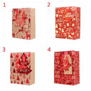 Bag With Handle Kraft Paper Gift Box Cake Package Christmas Gift Bags Elk