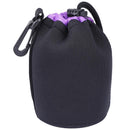 Neoprene Camera Lens Pouch Drawstring Waterproof Shockproof Soft Bag (S-XL)