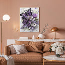 Purple Butterfly Oil Paint By Numbers Kits Canvas Picture DIY Wall Crafts Newly