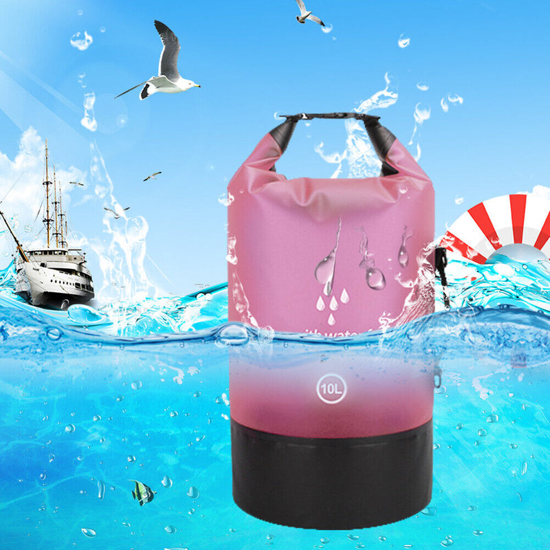 PVC Waterproof Dry Bag Swimming Kayaking Boating Drift Storage (Pink 10L)