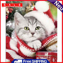 5D Full Drill Diamond Painting DIY Christmas Cat Rhinestone Picture Decor Poster