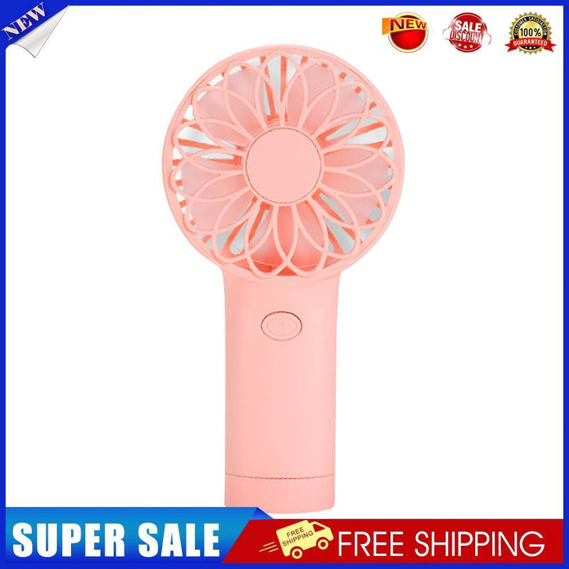 USB Mini Wind Power Handheld Fan Portable Summer Small Cooling Fan (Pink)