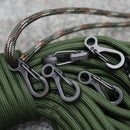 Light Key Chain Ring Key Fob with Mini Spring and EDCGEAR Buckle Clip Black