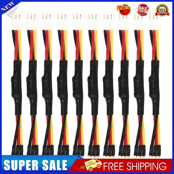 10pcs 3PIN Reduce PC Fan Speed Noise Extension Resistor Cable Wire