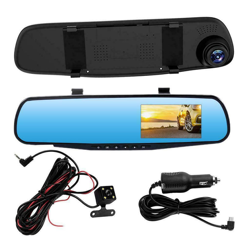 1080P Rearview Mirror Car Dual Dash Cam Camera Front Video Recorder Rear I6D7