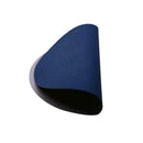 6pcs gray blue 30*50 fan-shaped placemat*1pcs32*32 mat round D1O9