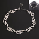 Trending Fire Flame Necklace Rock Jewelry Accessories Wave Sun Choker Hip Hop