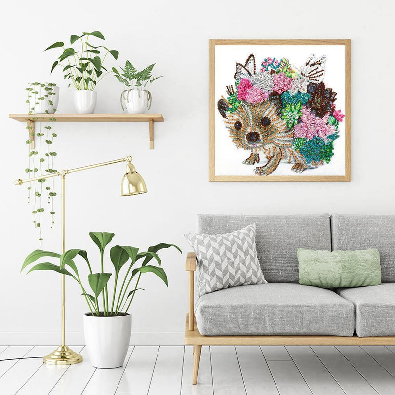 5D DIY Special Shaped Diamond Painting Dog Cross Stitch Kit Home Bedroom Decor