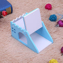 Hamster Staircase Villa Sleeping House Bear Pet Nest Log Cabinet(Blue) Newly
