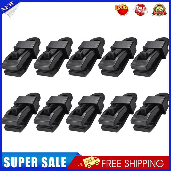 10pcs Outdoor Large Canopy Wind Rope Clamps Windproof Tent Clips (Black)