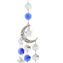 #A Crystal Diamond Wind Chimes Ornaments Metal Star Moon Hanging Pendant Decorat