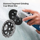 Diamond Segment Grinding Cup Wheel Disc 2 Row Stone Brick Grinder (180mm) Newly