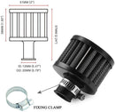12mm Car Motorcycle Cold Air Intake Filter Turbo Vent Crankcase Breather