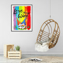 5D DIY Full Drill Round Shape Rainbow Goblin Rhinestone Diamond Drawing for Home