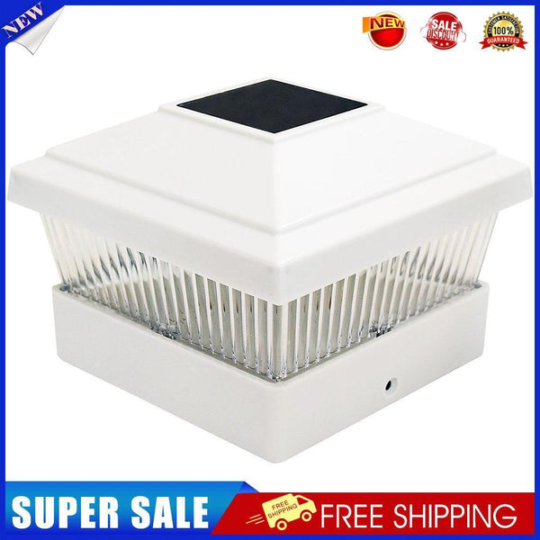 LED Solar Column Light Pillar Lamp Outdoor Villa Yard Garden Decor (White)