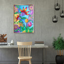 5D Rhinestone DIY Special Shaped Kit Colorful Flowers Diamond Painting