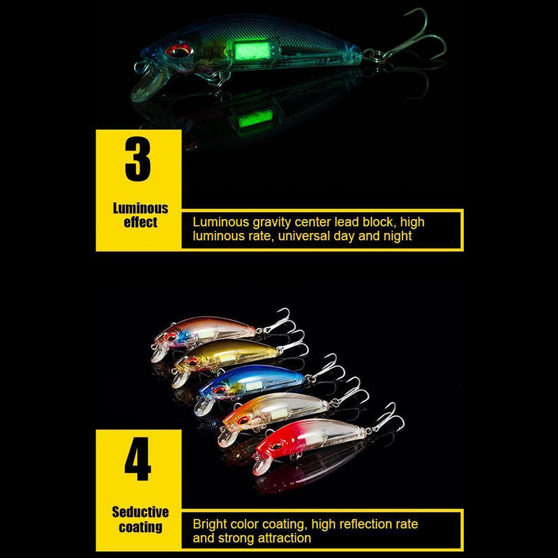 Luminous Swimbait 7cm 11g Fishing Wobbler Hard Bait Sea Pesca Tackle (Style D)